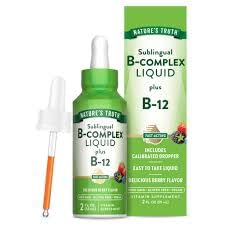 B Complex Liquid Plus B-12 Natural Berry Flavor 2 oz Pack of 2 W660