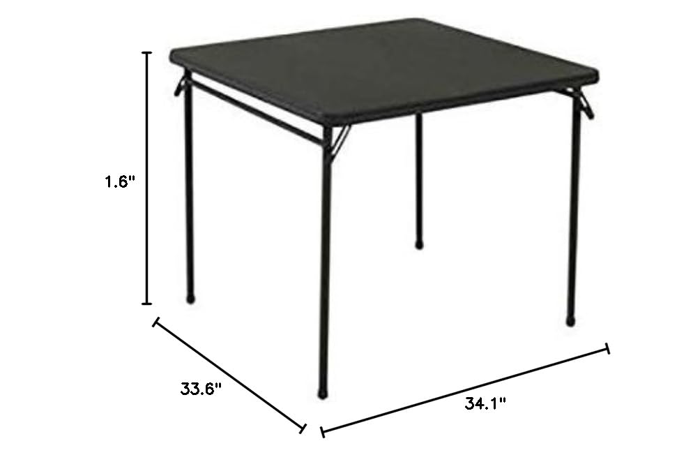 Black Square Folding Table 34"x34" N34519