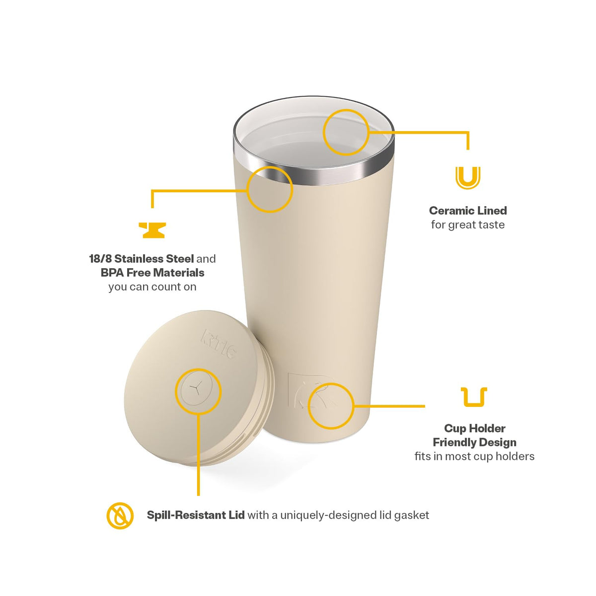 20oz Insulated Ceramic Lined Tumbler U703541