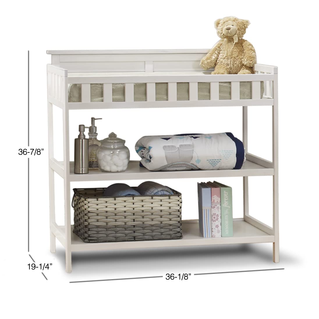 White Changing Table and Changing Pad E935299