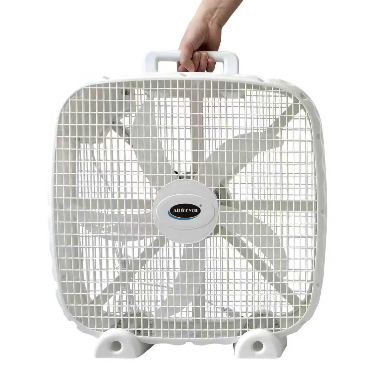 3-Speed Box Fan with Carry Handle, 5 Blades, 20-Inch, White T3012
