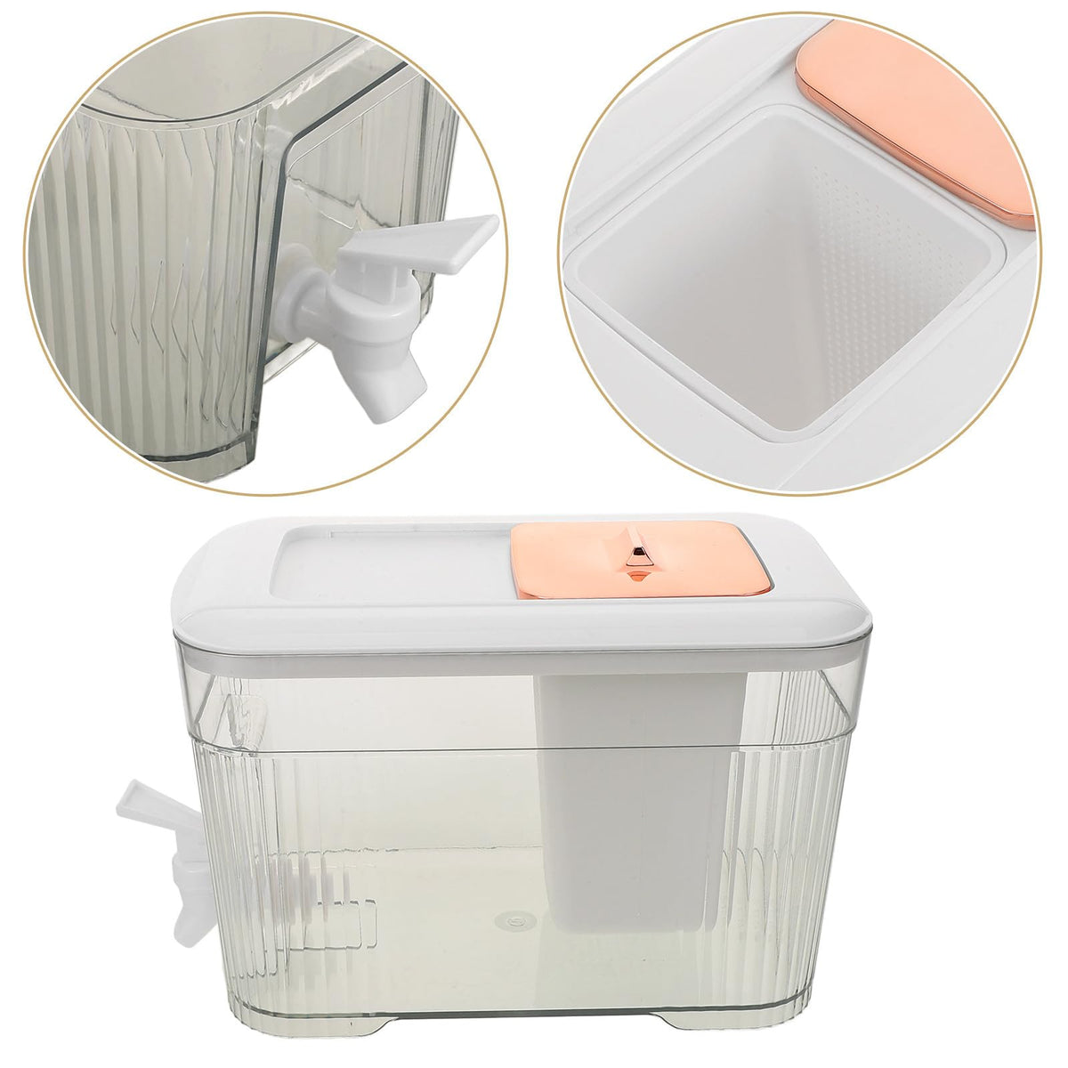 Cold Water Jug with Faucet White L199499