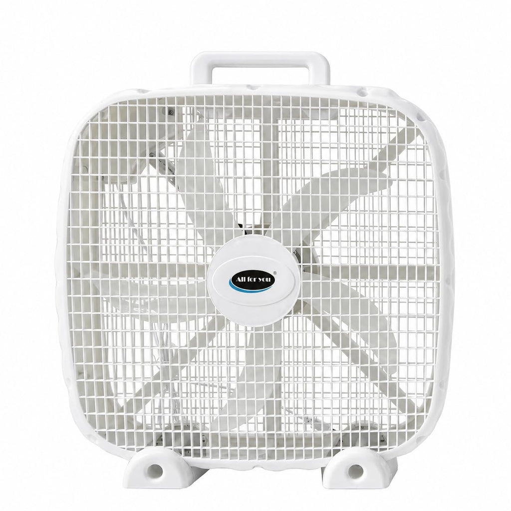 3-Speed Box Fan with Carry Handle, 5 Blades, 20-Inch, White T3012