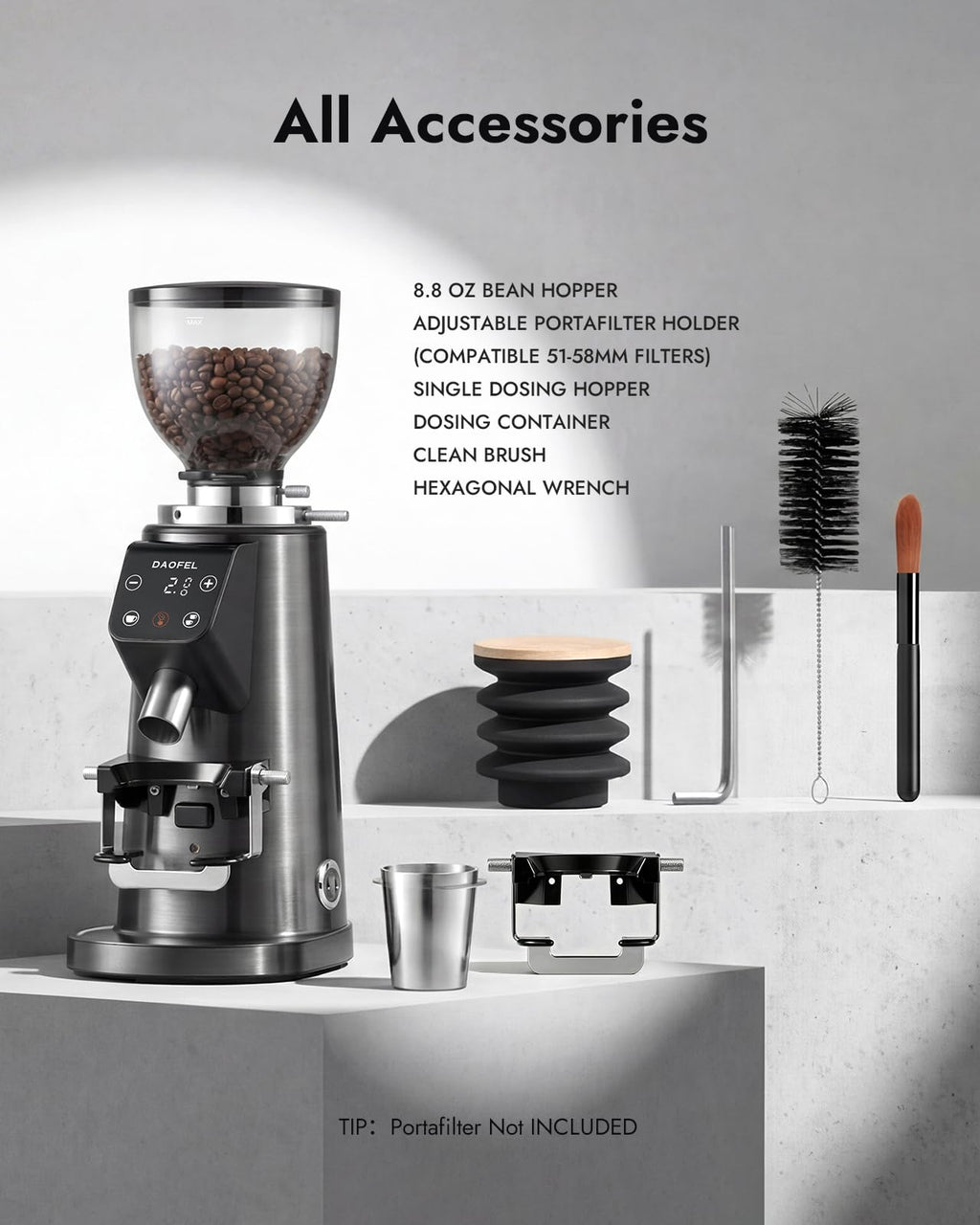 64MM Flat Burr Electric Coffee Grinder K4990