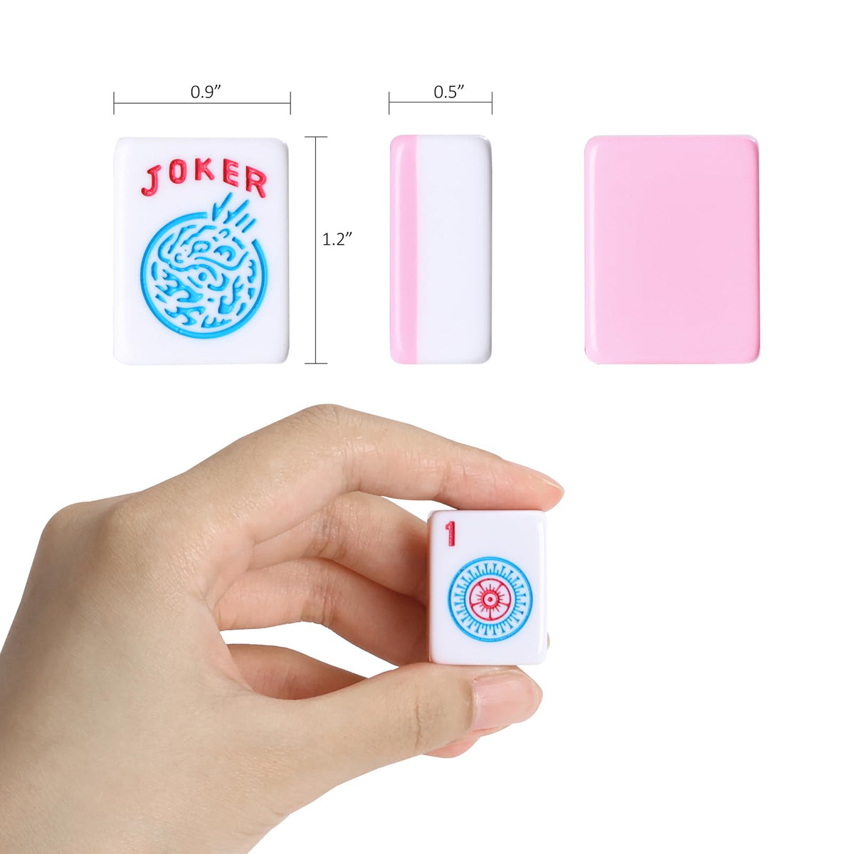166 Pink Mahjong Set with Bag and 4 Racks Z893