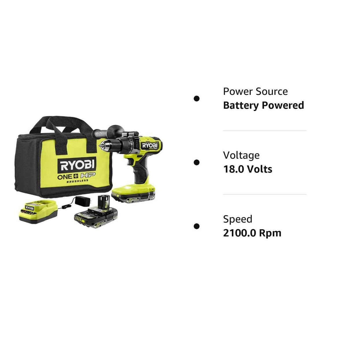 18V Brushless Cordless 1/2 in. Hammer Drill Kit with 2.0 Ah Batteries B217304
