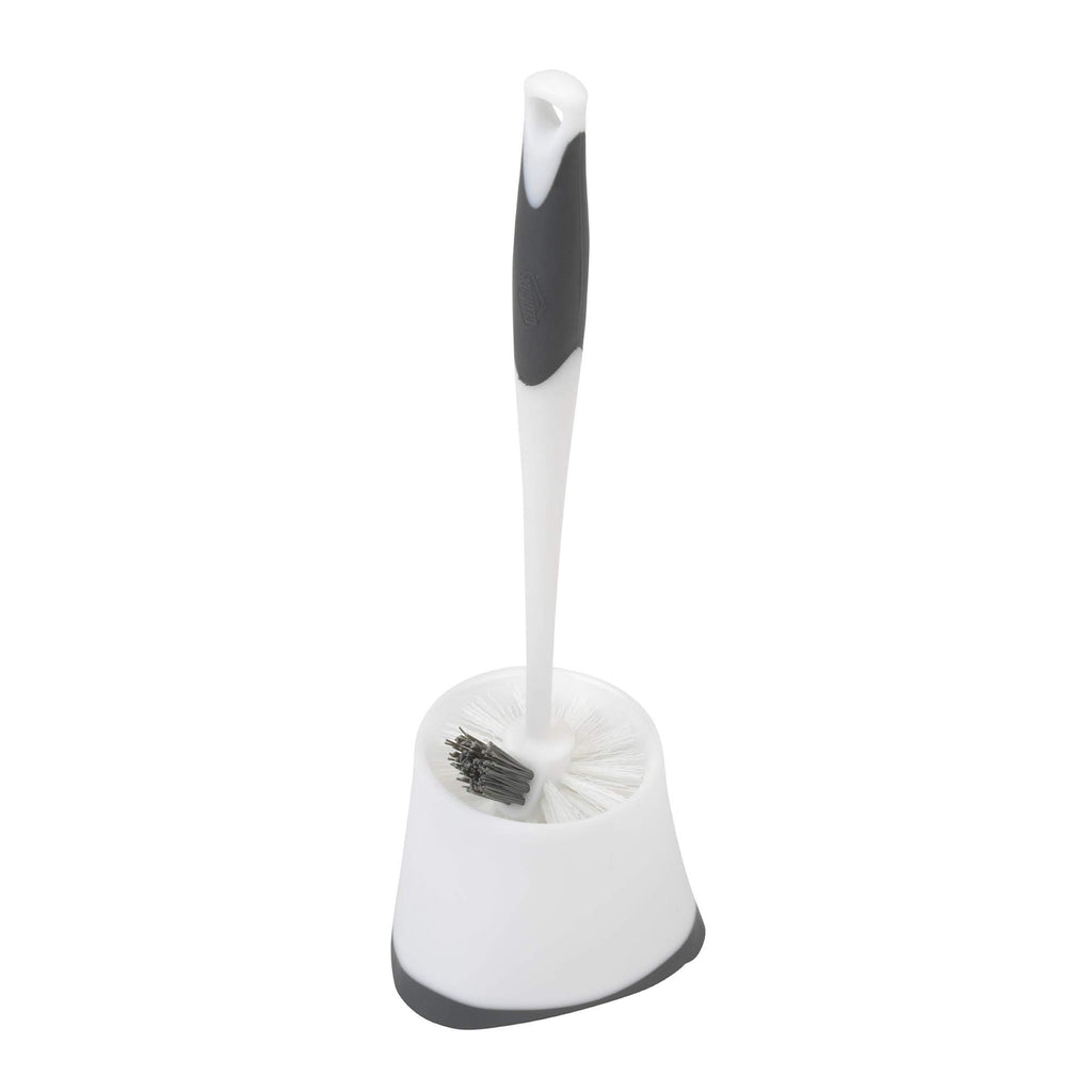 White Toilet Bowl Brush with Storage Caddy S5079