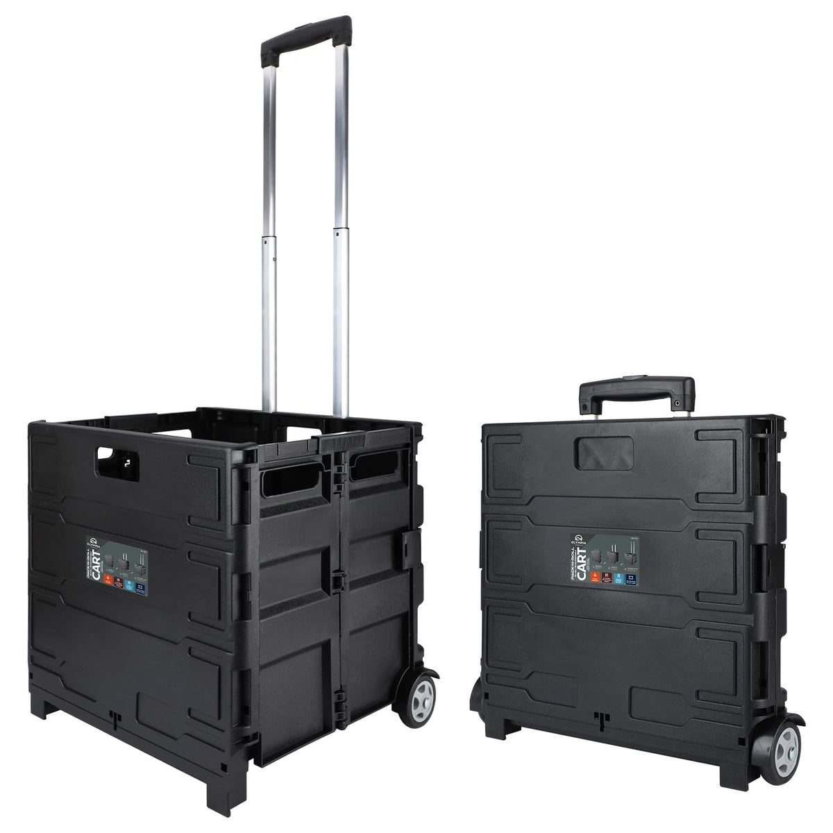 Portable Tools Carrier with Telescopic Handle, 80 Lb. Load Capacity, Black B19511