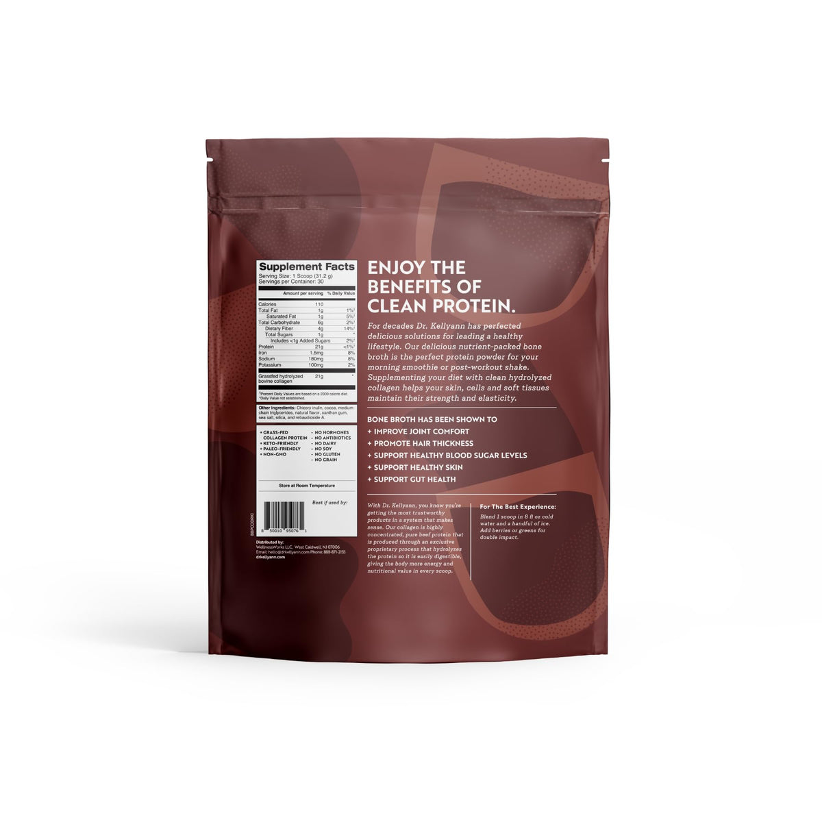 Chocolate Bone Broth Protein Powder 30 Servings V810289