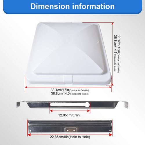 14"x14" RV Roof Vent Cover, 2-Pack V37622