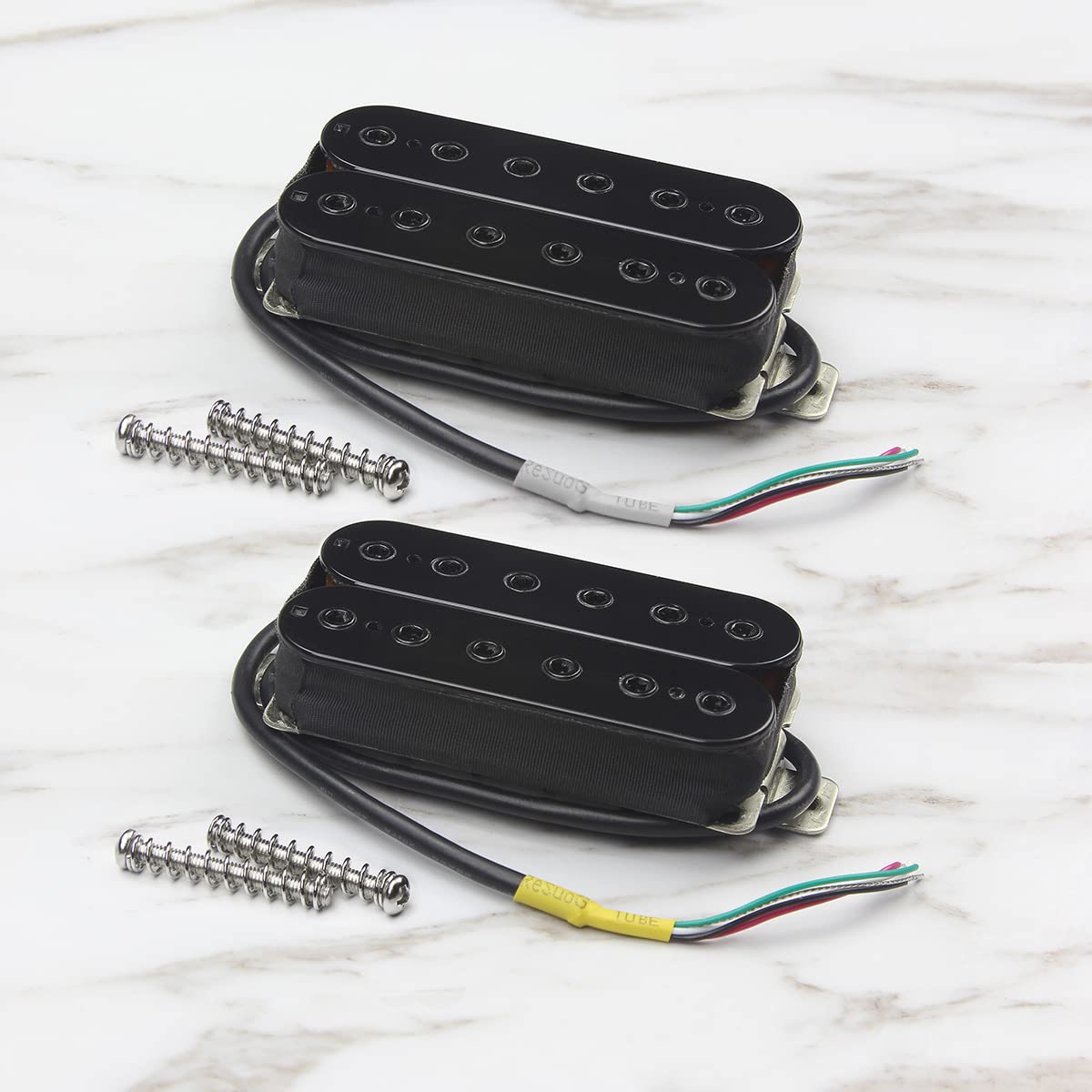 Alnico 5 Electric Guitar Humbucker Pickup Set Black A421