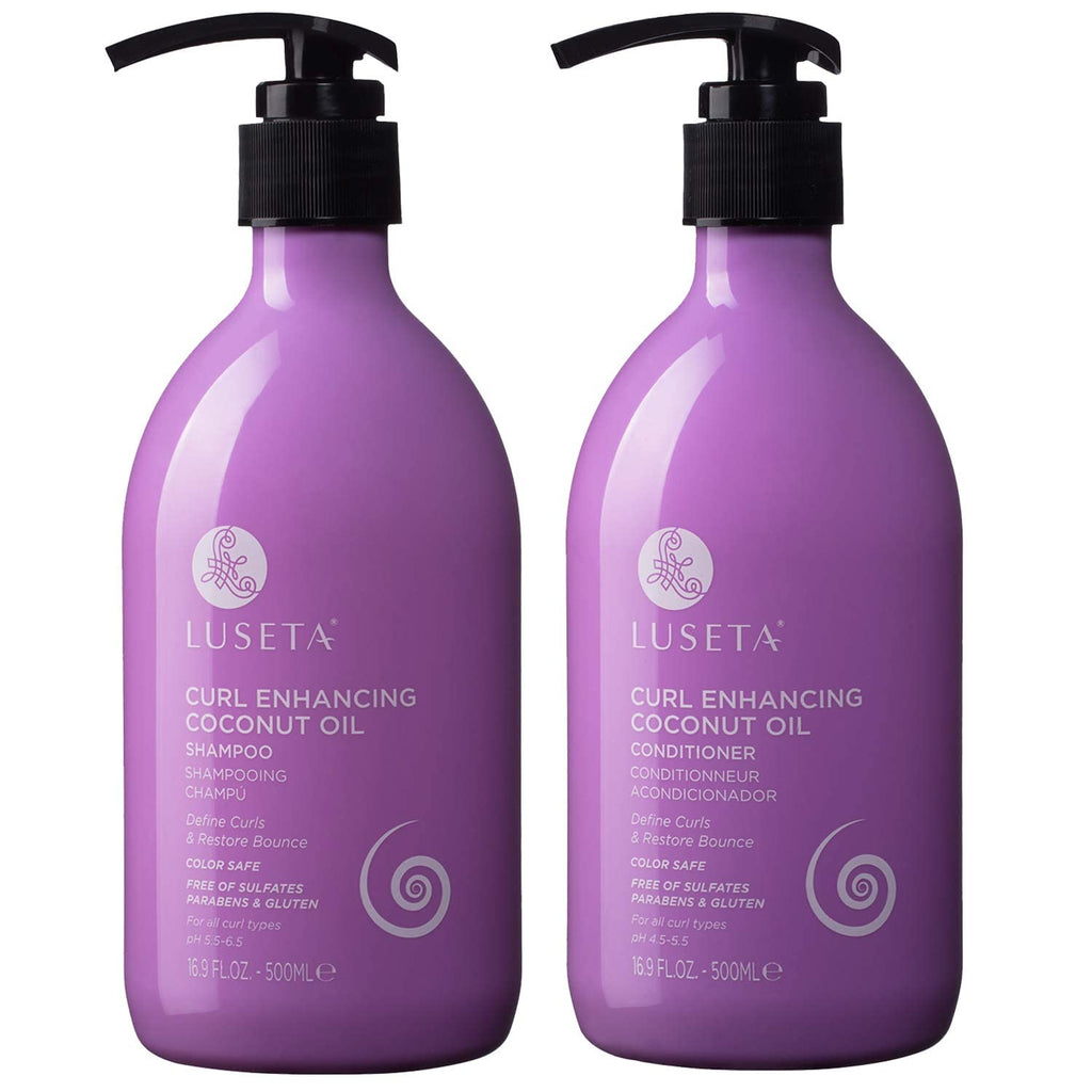 Curly Hair Shampoo and Conditioner Set with Biotin Hair Oil U18722