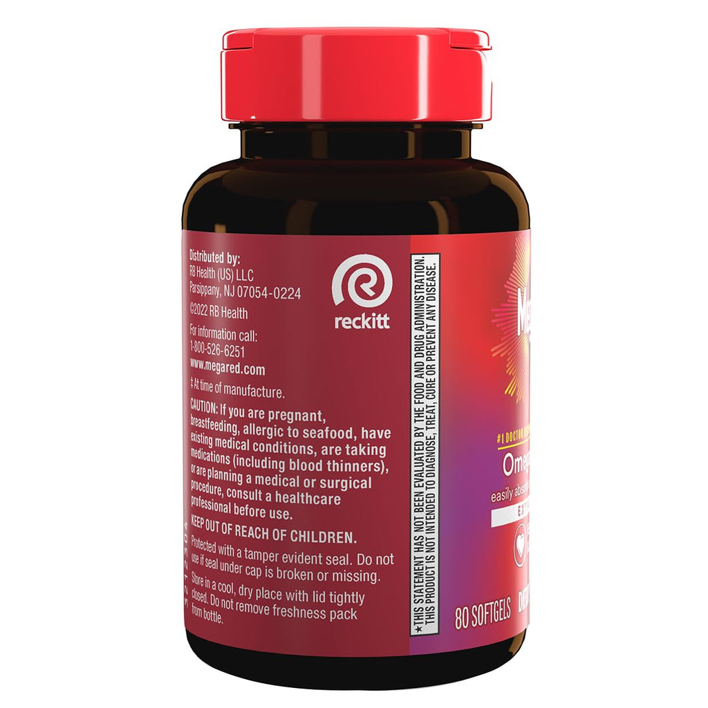 500mg Omega-3 Krill Oil Softgels 80 Count 2 Pack C42935