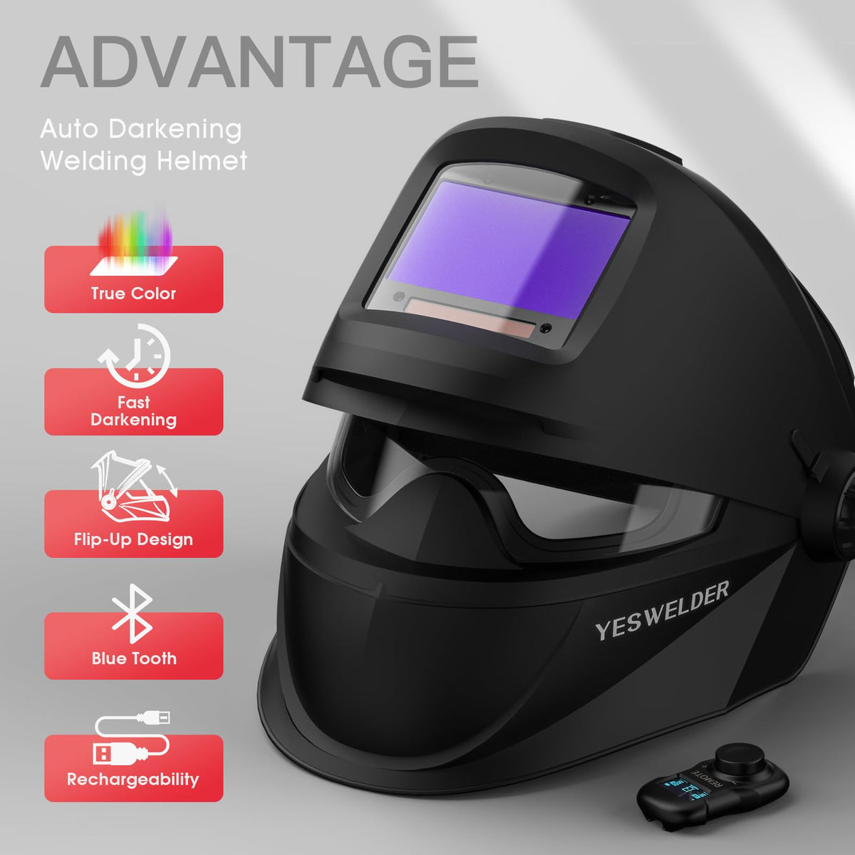 Bluetooth Flip-Up True Color Welding Helmet K585229