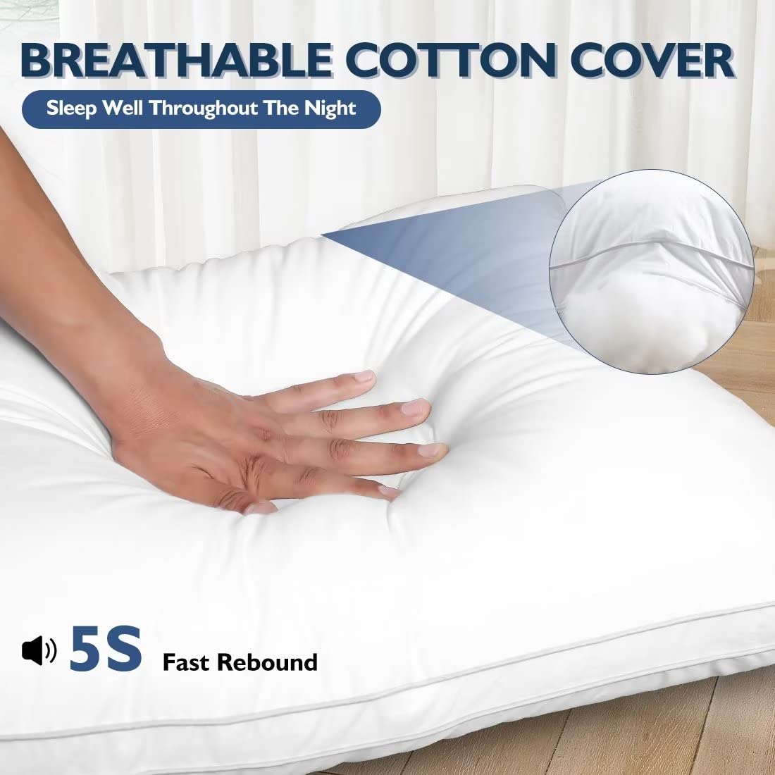 King Size Set of 2 Down Alternative Bed Pillows H266904