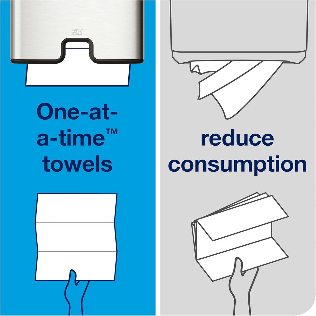 Black Multifold Hand Towel Dispenser and Natural Recycled Hand Towels R174