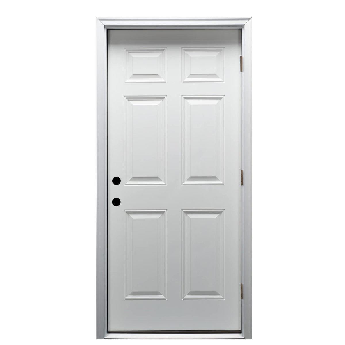 Steel Primed Left Hand Outswing Prehung Front Door 6-Panel 32'' x 80" T848942