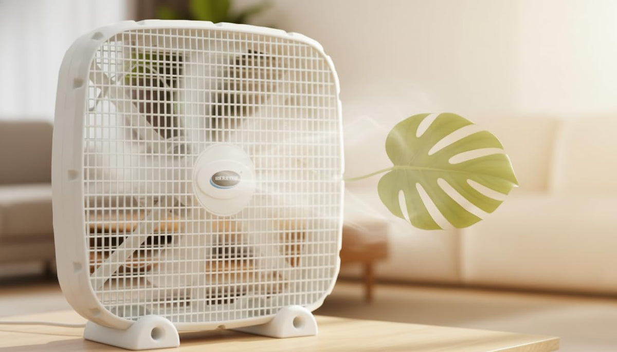 3-Speed Box Fan with Carry Handle, 5 Blades, 20-Inch, White T3012