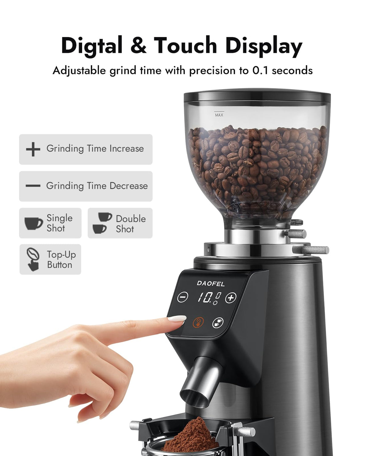 64MM Flat Burr Electric Coffee Grinder K4990