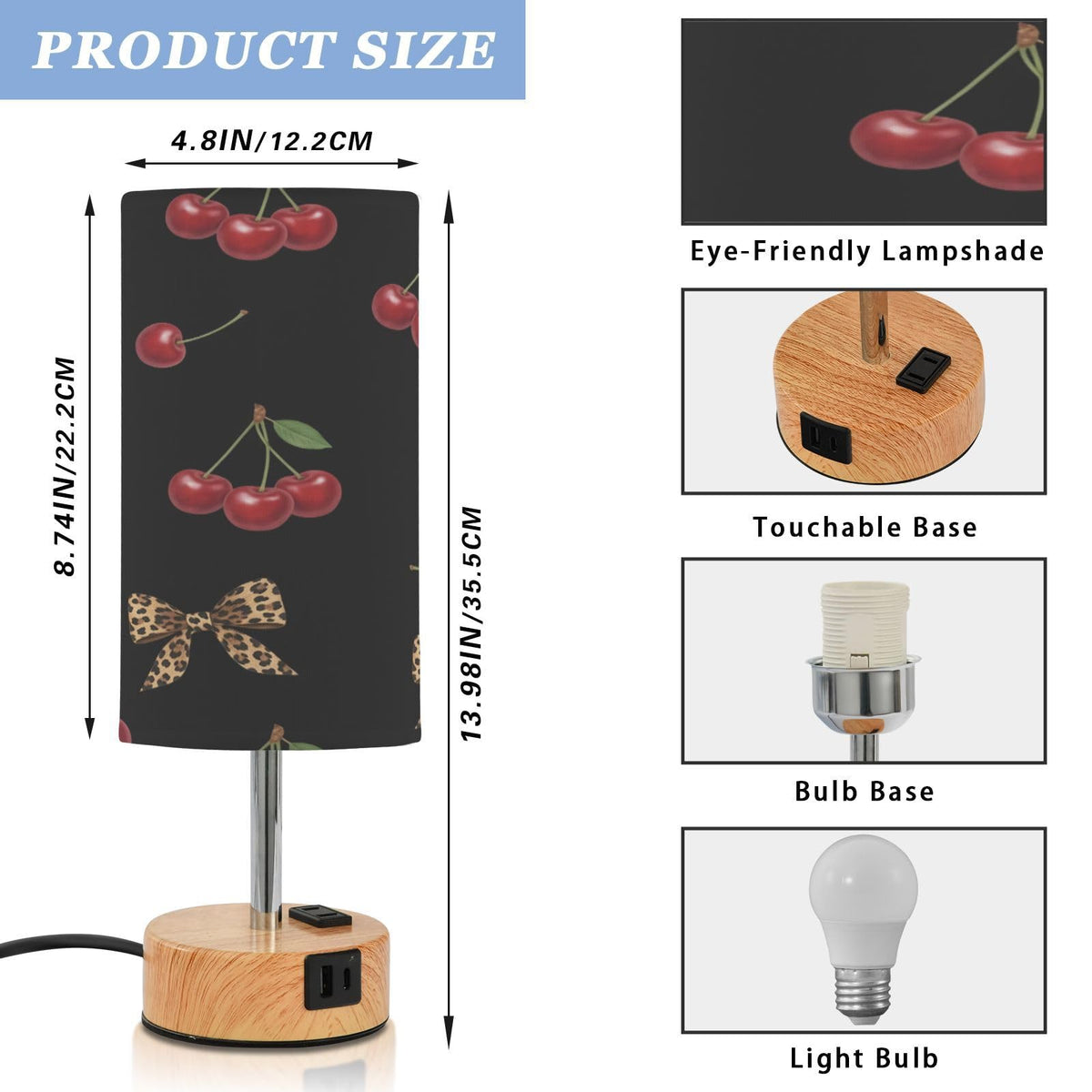 Bedside Table Lamp with USB Q134275