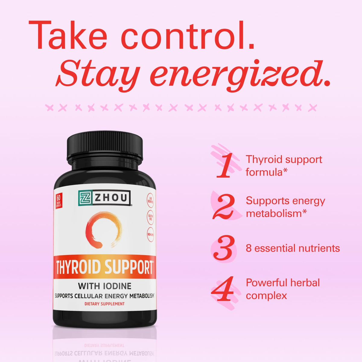 Thyroid Support Supplement 60 Veggie Capsules U924