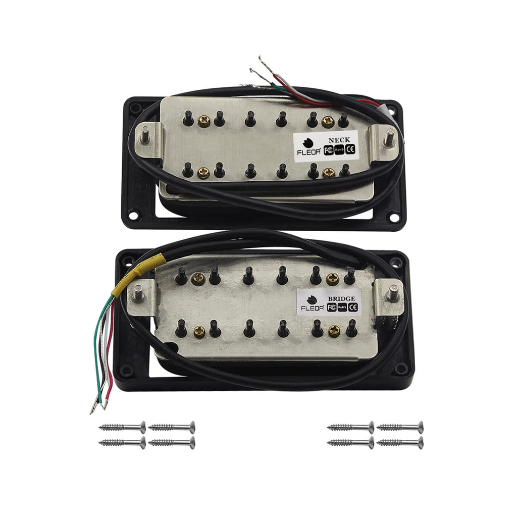 Alnico 5 Electric Guitar Humbucker Pickup Set Black A421