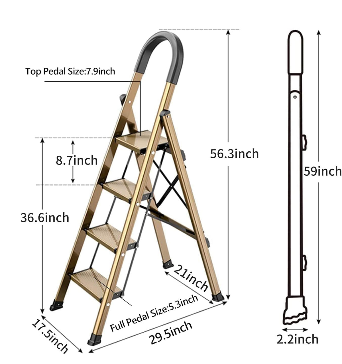 4 Step Folding Step Stool Z407