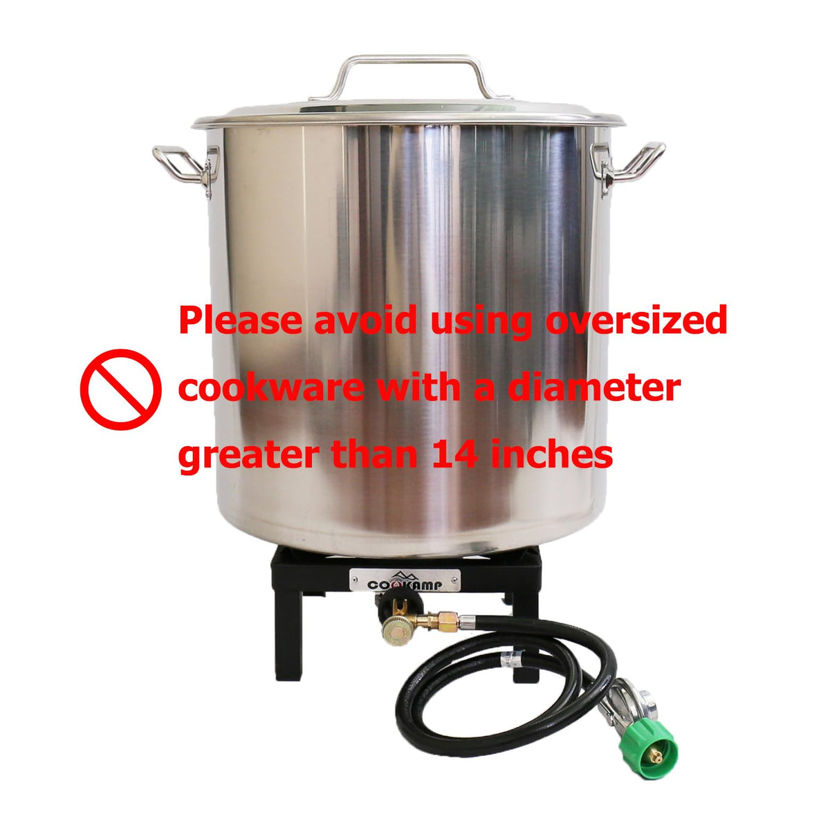 Single High Pressure Propane Camp Stove with Adjustable Regulator and Hose B63044