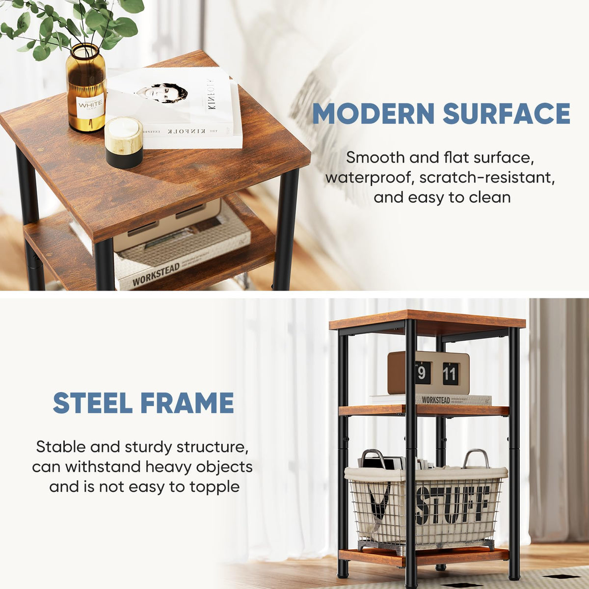 3-Tier Side Tables Set of 2 R356014