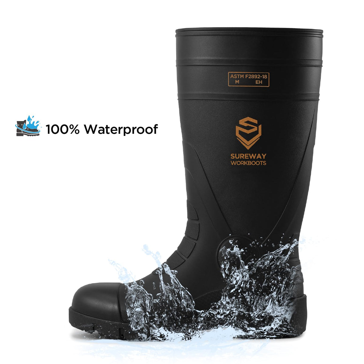 PVC Waterproof Knee-High Work Boots K7258