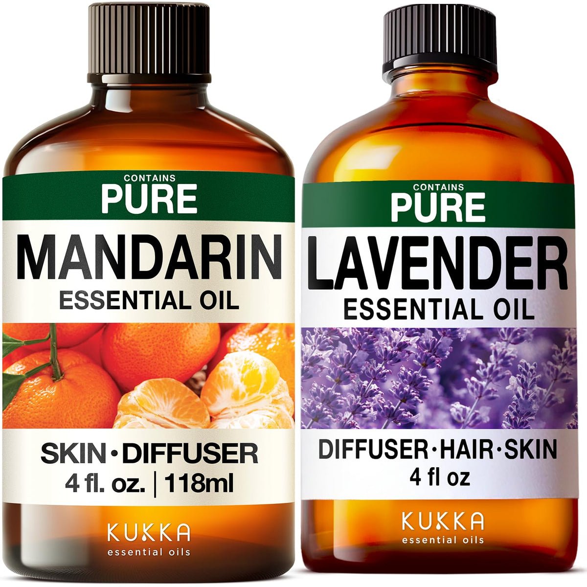 Lavender Mandarin Essential Oil Set 2X 4 Fl Oz C876101