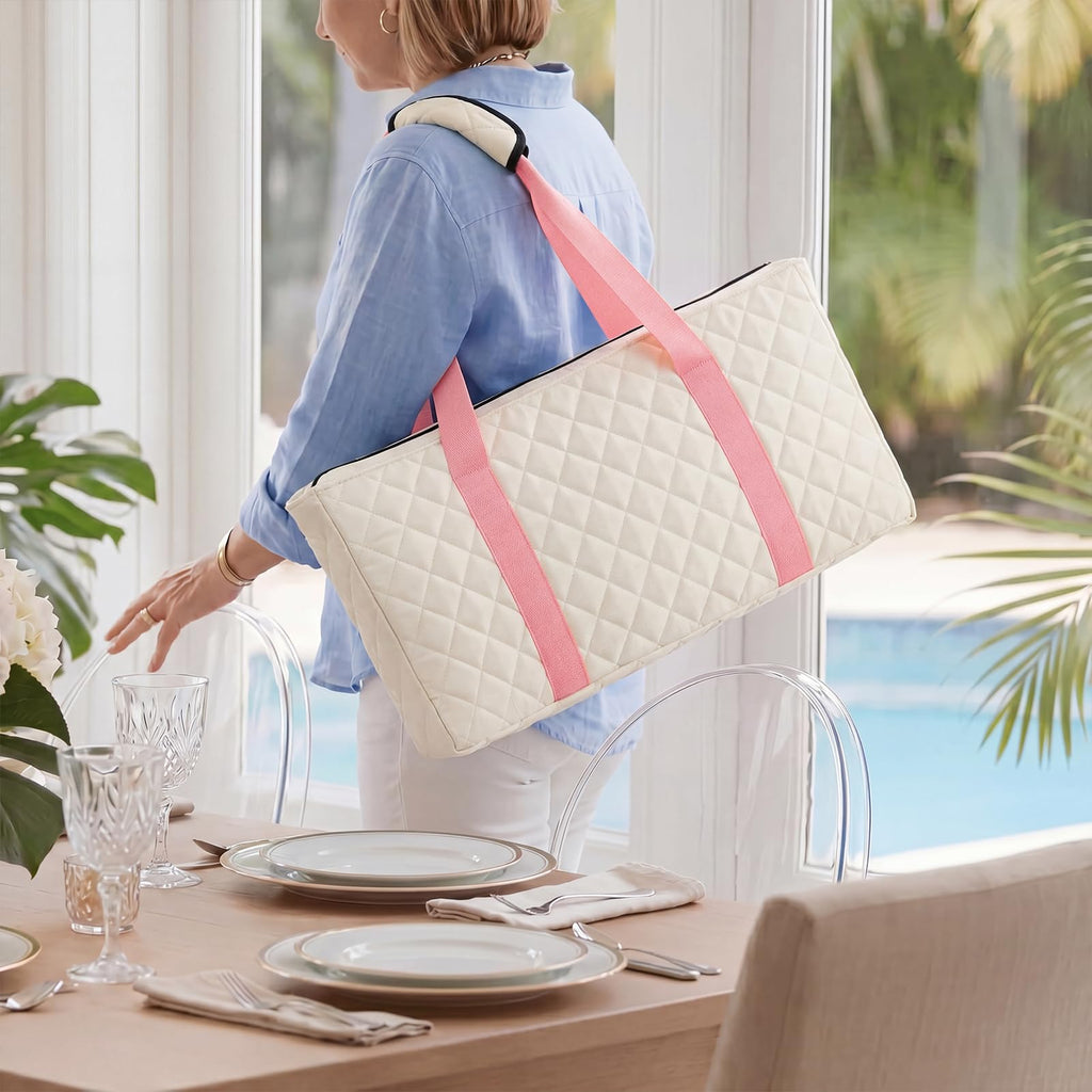 166 Pink Mahjong Set with Bag and 4 Racks Z893