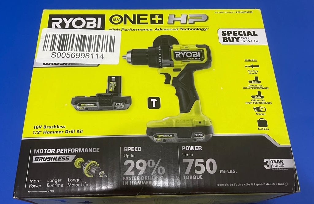 18V Brushless Cordless 1/2 in. Hammer Drill Kit with 2.0 Ah Batteries B217304