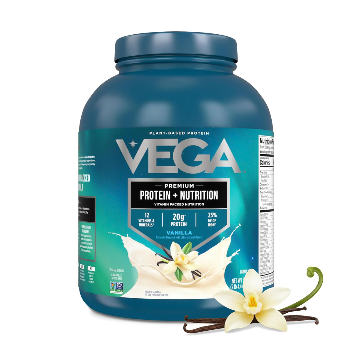 Plant Based Vegan Protein Powder Vanilla 2.3lbs Q509