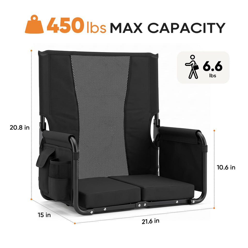 Stadium Seats with Back Support, Armrests & Cushion J3004