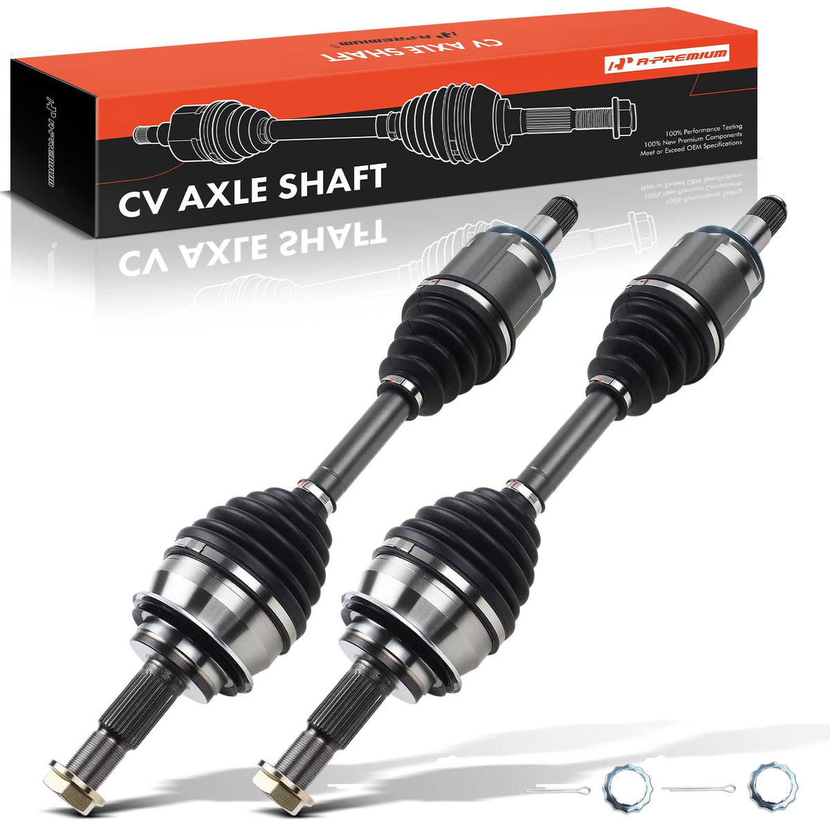 Set of 2 Front CV Axle Shaft Assembly R3397