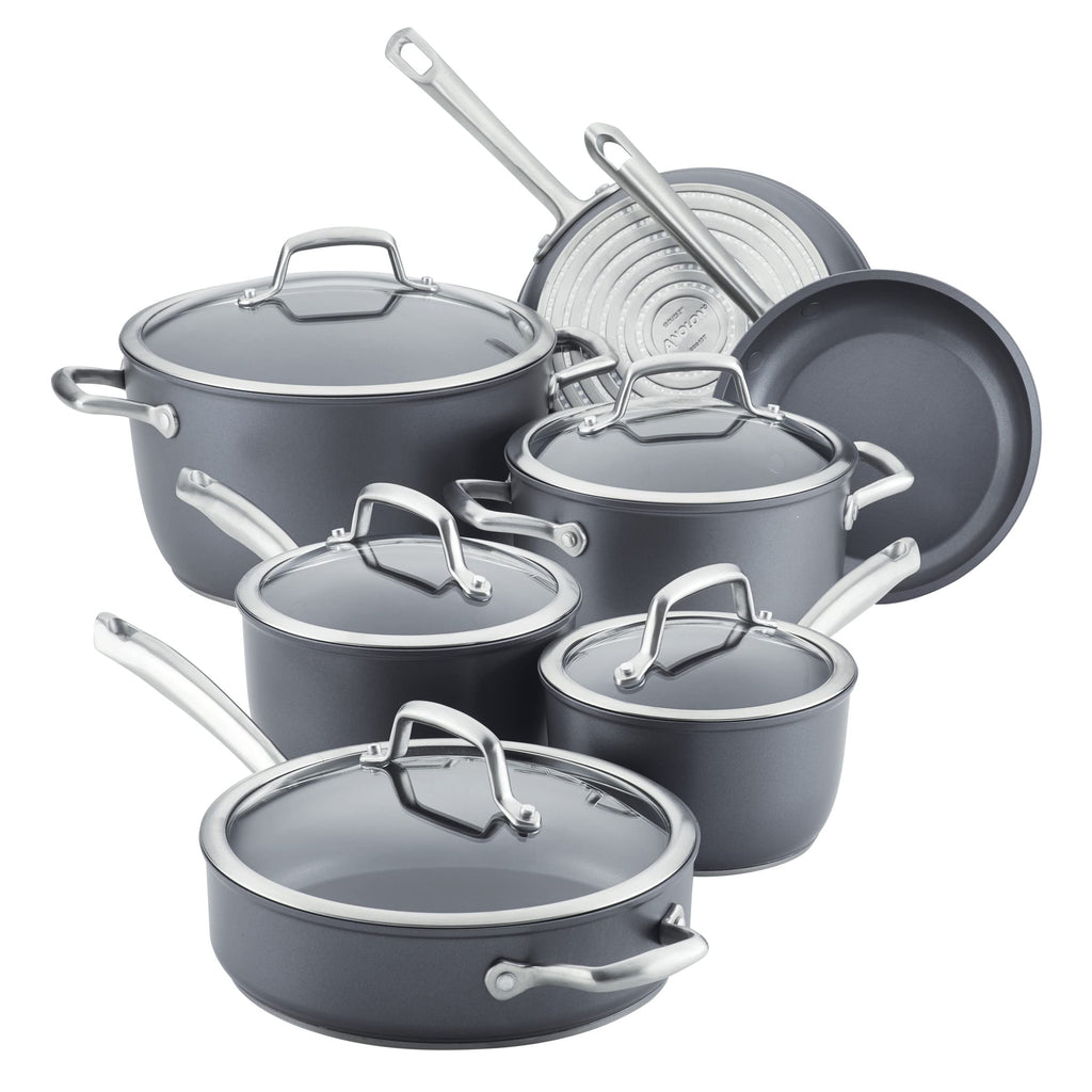 12 Piece Hard Anodized Nonstick Induction Cookware Set T376