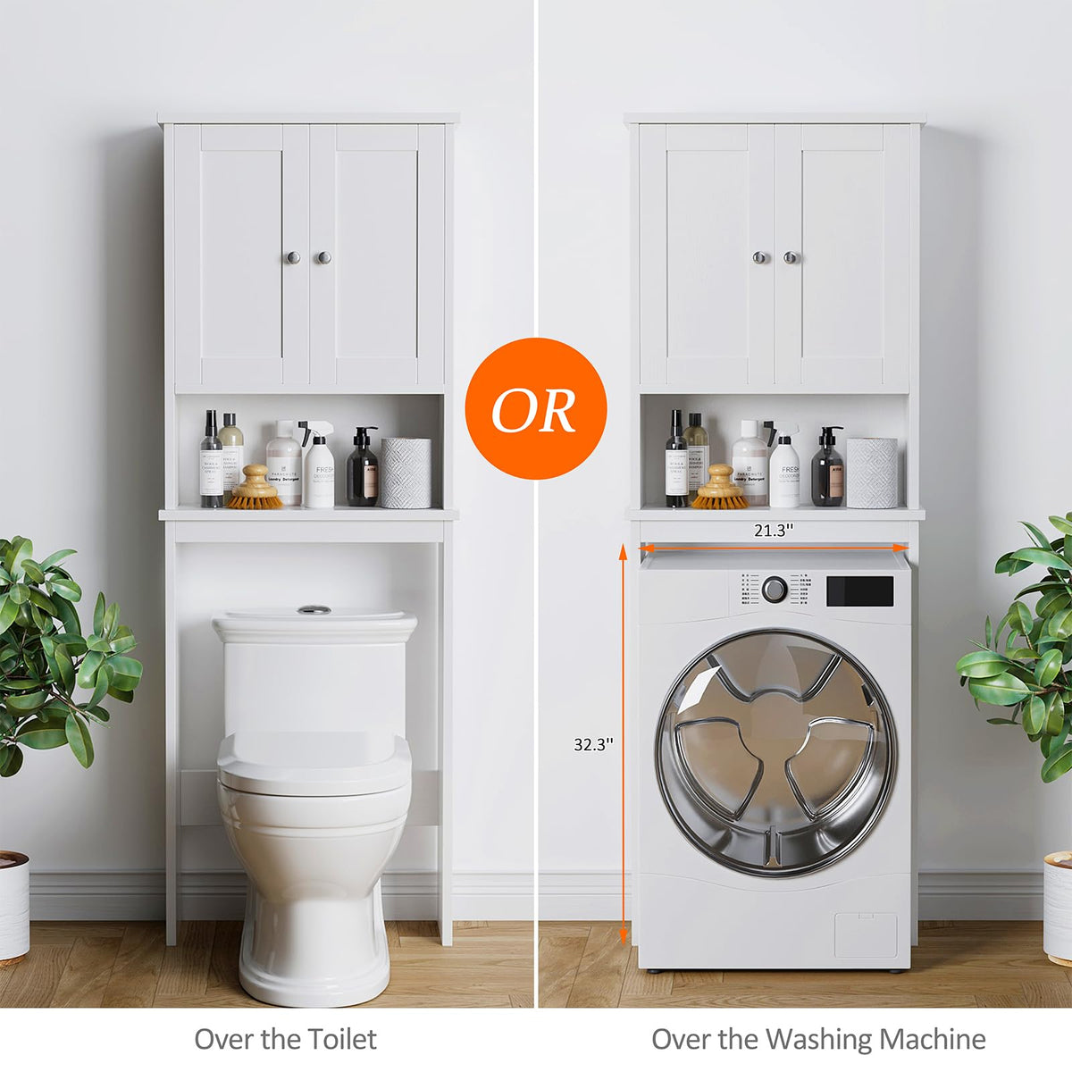 Over the Toilet Storage Cabinet, White O14686