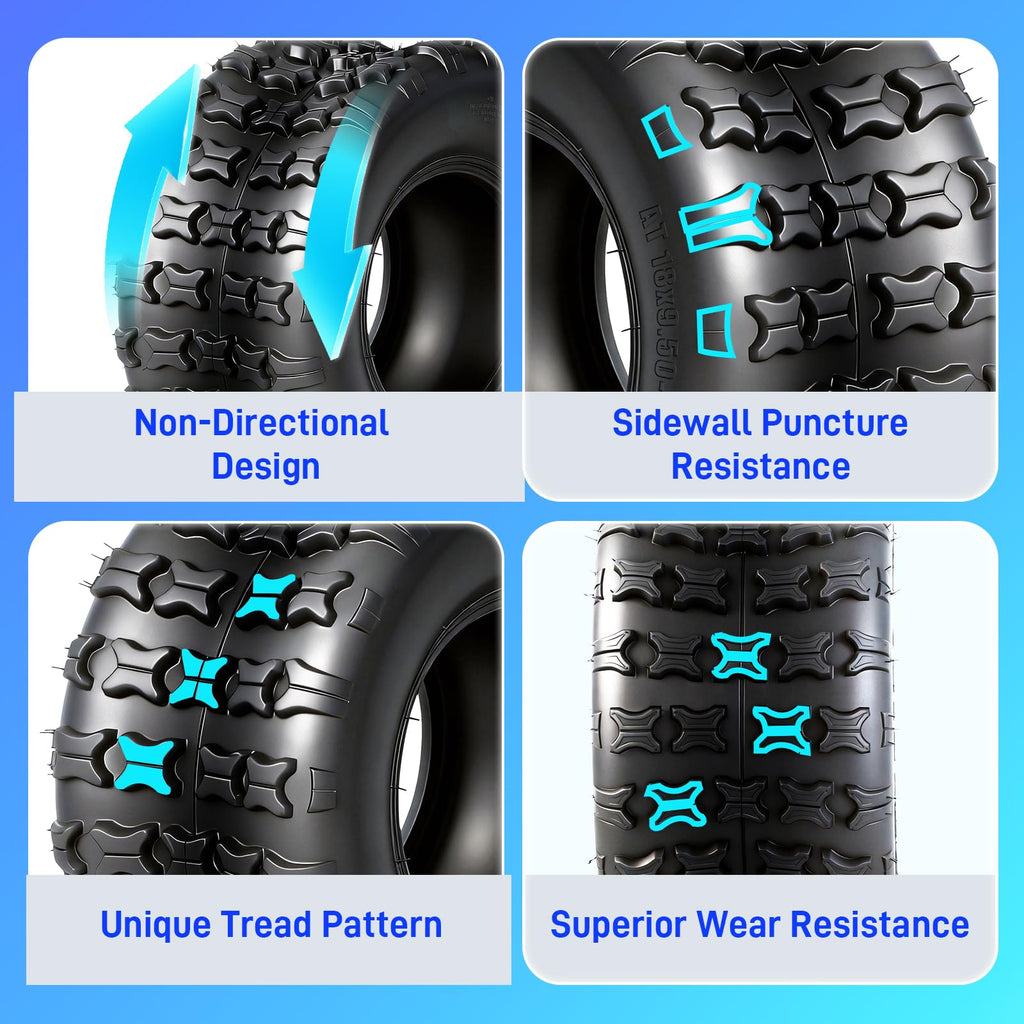 18x9.5-8 All-Terrain ATV/UTV Tires Set of 2 V58440
