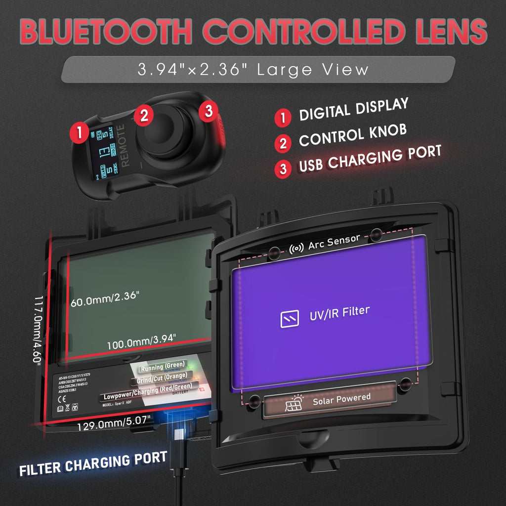 Bluetooth Flip-Up True Color Welding Helmet K585229
