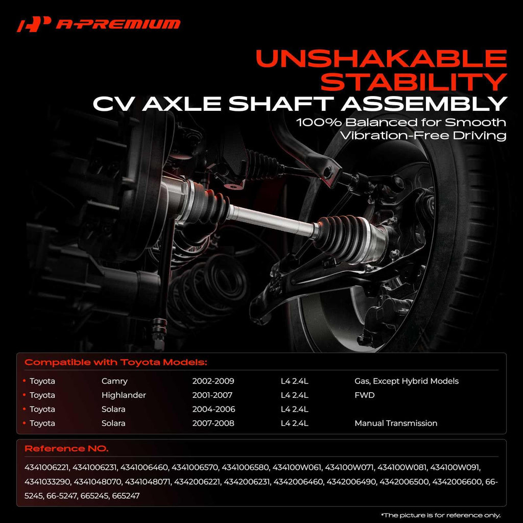 Set of 2 Front CV Axle Shaft Assembly I164