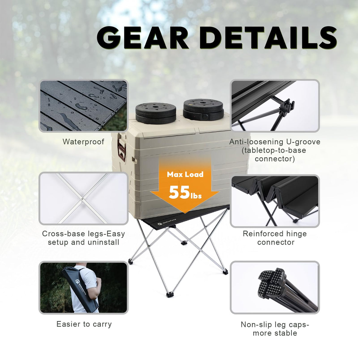 Ultralight Aluminum Folding Camping Side Table E380