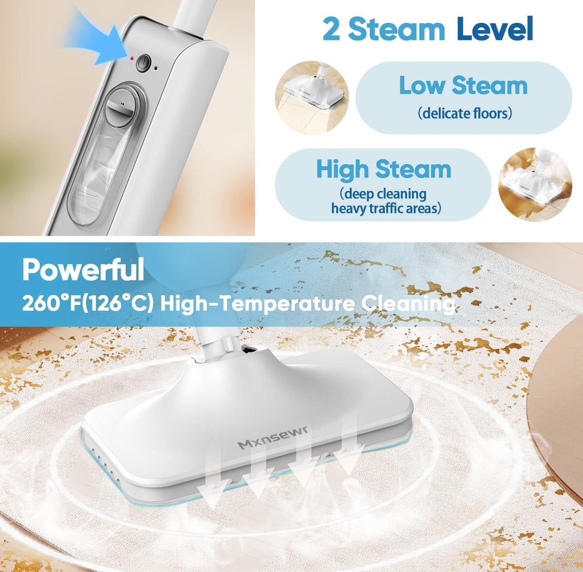 Multi-Functional Steam Mop with 2 Steam Level G9693