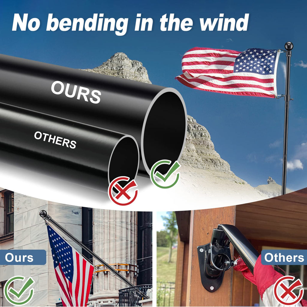 6ft Tangle Free Spinning Flag Pole Kit P856
