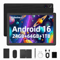 Android 16 10 Inch Tablet with Keyboard Mouse Pen Protective Case O8343