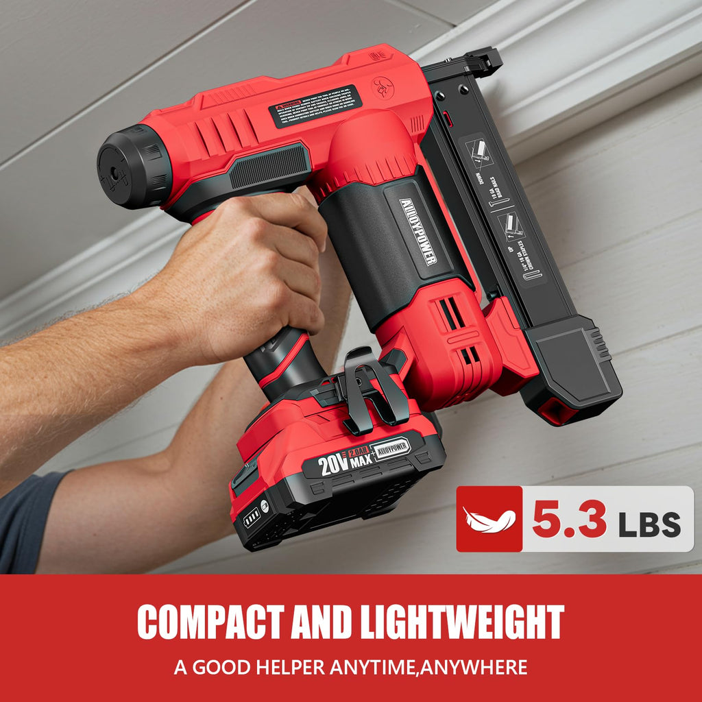 2 in 1 Cordless Brad Nailer and Electric Stapler with Battery and Charger N663