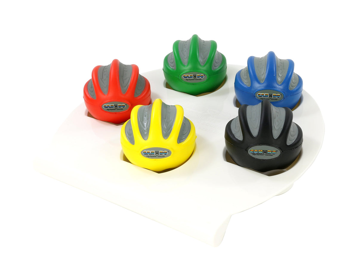 Hand Exerciser Set of 5 Pieces with Rack Y750522