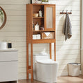 68" Over the Toilet Storage Cabinet with Rattan Sliding Door X150684