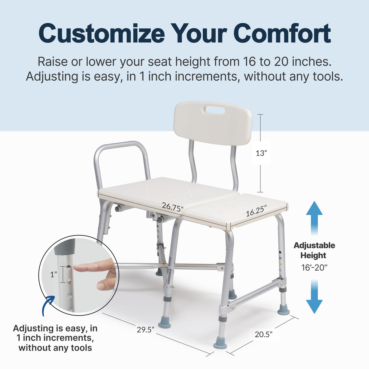 Heavy-Duty Bariatric Tub Transfer Bench R806
