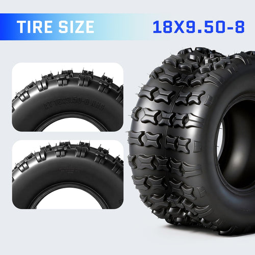 18x9.5-8 All-Terrain ATV/UTV Tires Set of 2 V58440
